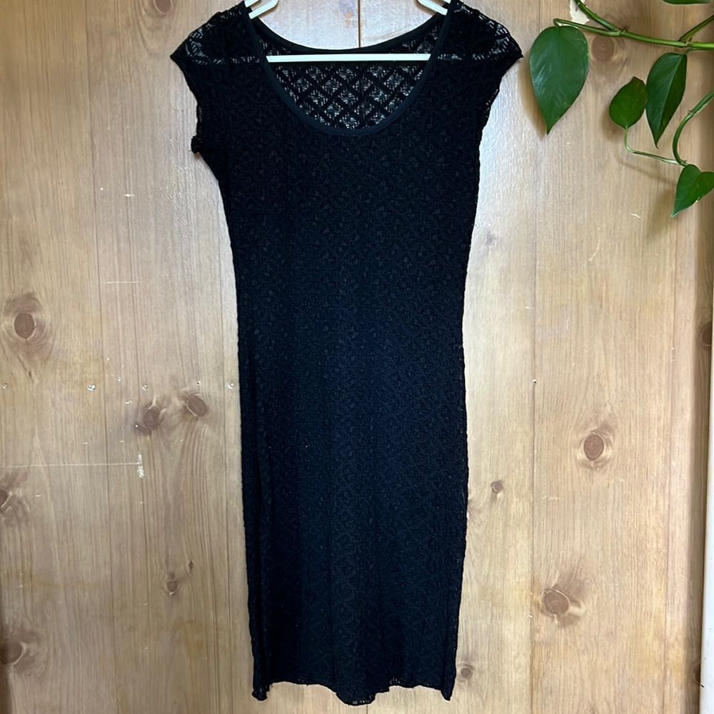 Sheer Black Stretchy Dress Small